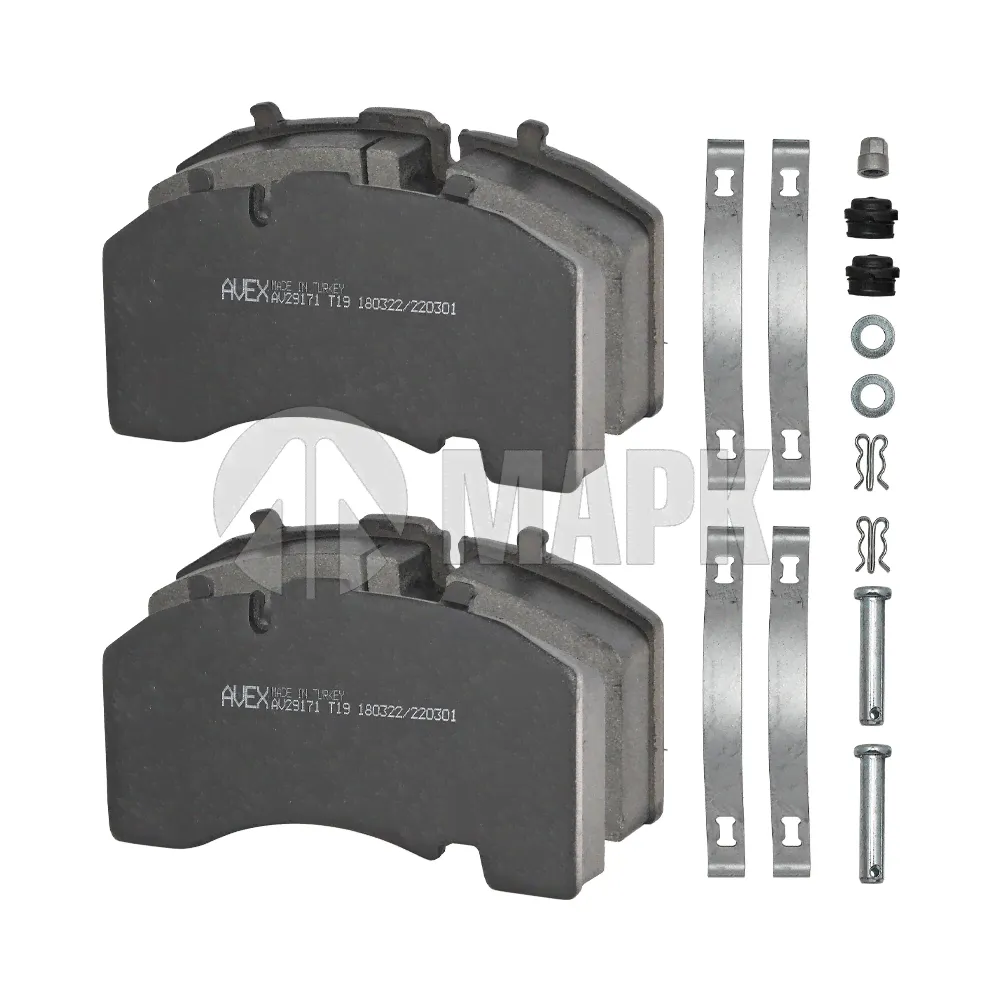 Колодки дисковые 29171 (29158) с установочным комплектом (210.8x108x30) KNORR SB4309T/SK7 (AVEX)