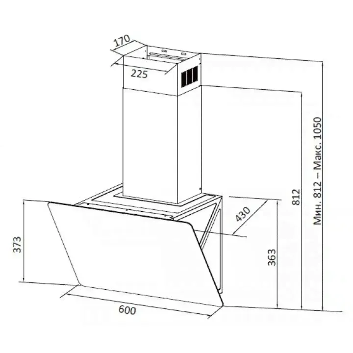 Вытяжка AVEX VNM 6080 W
