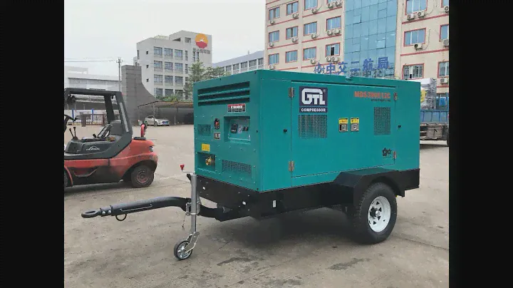 Тестовый запуск Буксируемый винтовой компрессор MDS185S7I 2